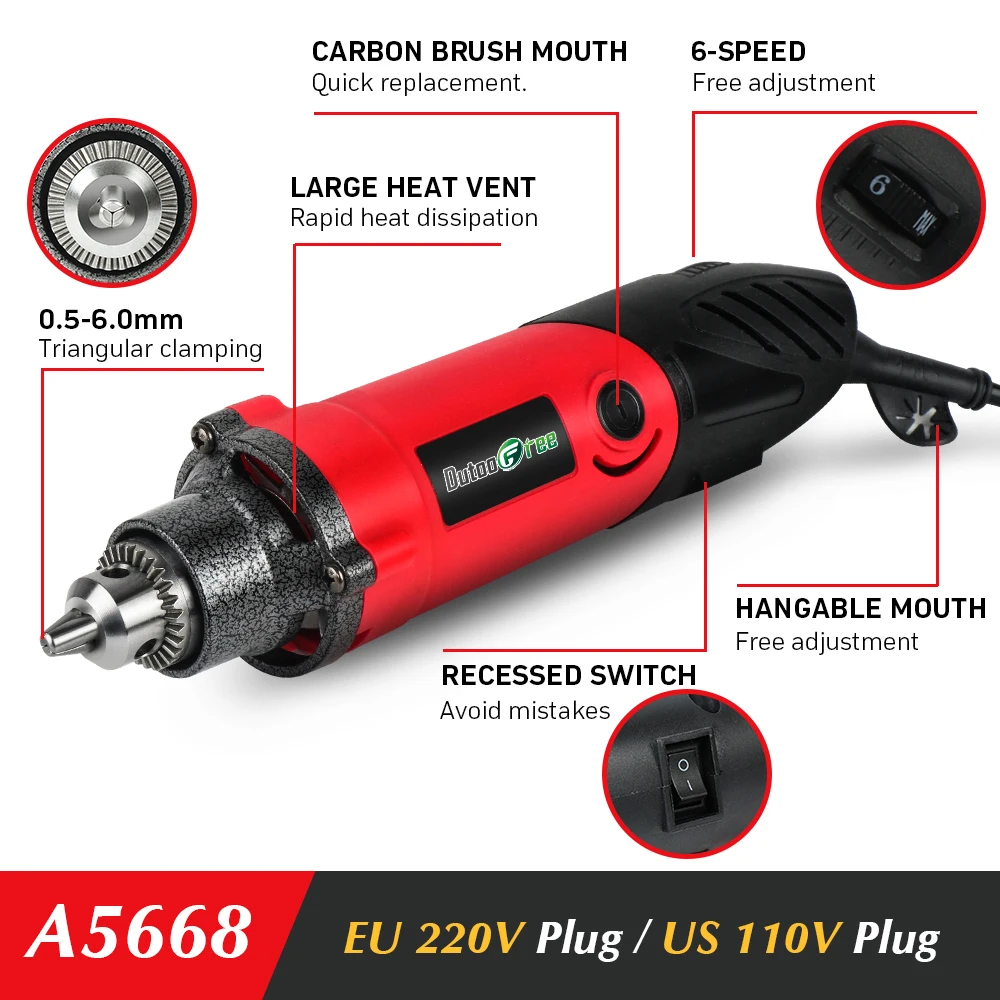 240W High-Power Engraver Electric Drill Mini Drill with Flex Shaft Rotary Tools Accessories Kit For Dremel Rotary Tool 0.6~6.5mm