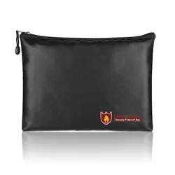 Zipper Folder Fireproof Document Bag Fire Resistant Waterproof Envelope Pouch Safe for Documents Passport Money Files