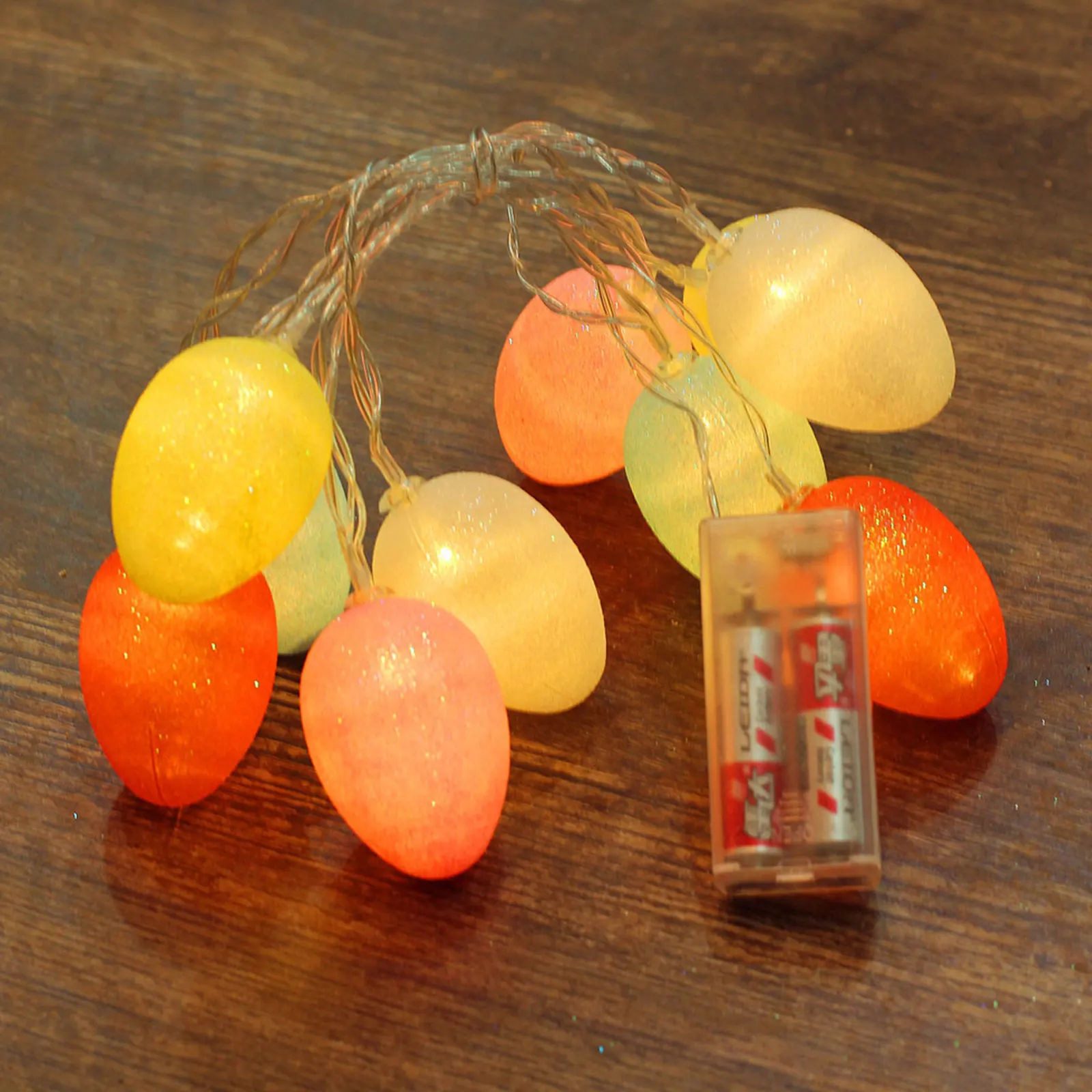 

Easter Light Strings Little Chicken Shape Lighting Cracked Eggs Ornament Home Decoration 4.5V Battery 10pcs/20pcs Bulbs