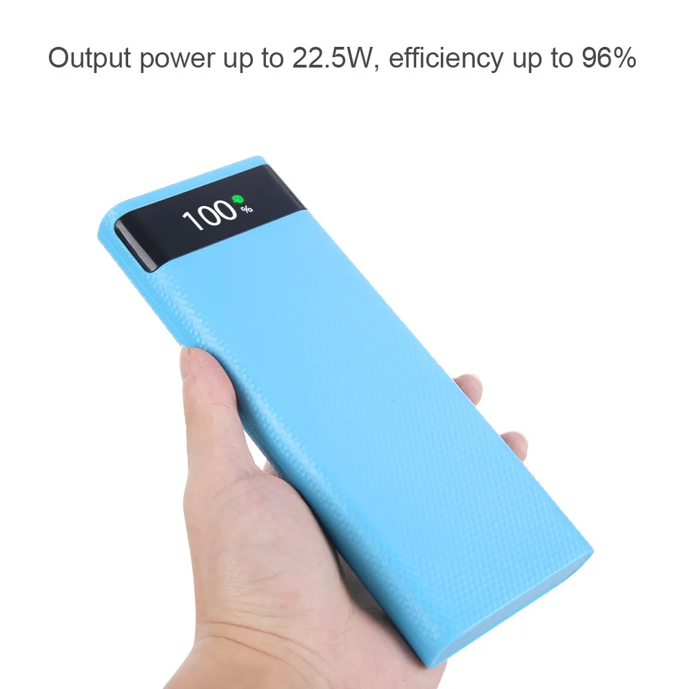 Dual USB Micro USB Type C Power Bank Shell 5V 4.5A DIY 8X18650 Case Battery Charge Storage Box Super Fast Charge Without Battery