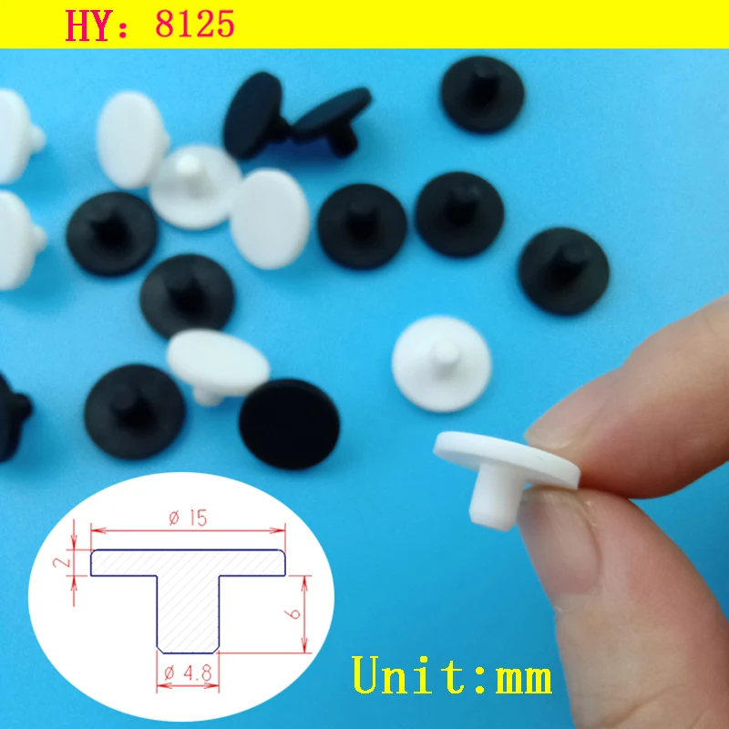 Silicone rubber plugs T type solid High Temp Tapered end ensures a snug fit silicone rubber stopper seal plug tubes 4.8mm