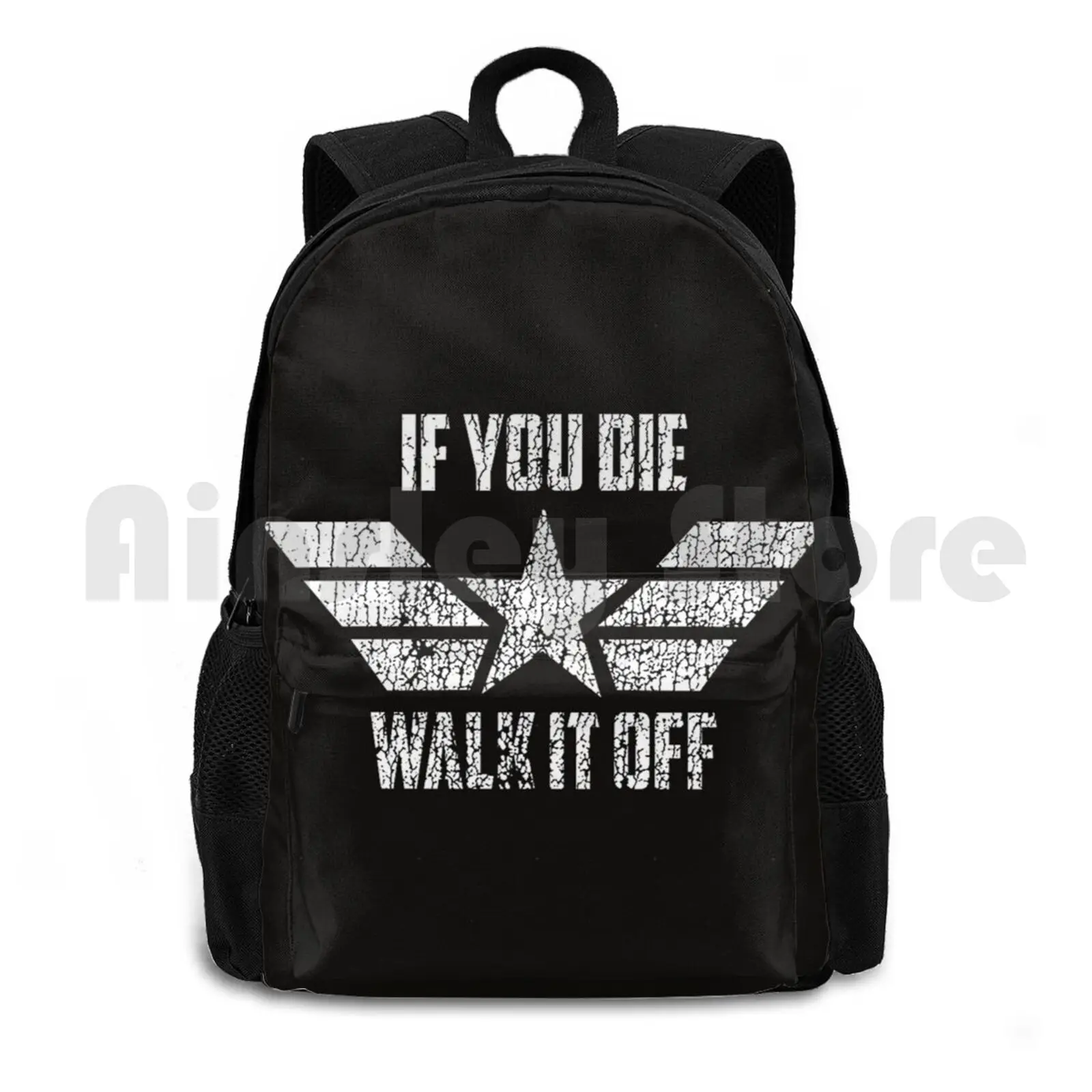 On Your Left Running Club Outdoor Hiking Backpack Riding Climbing Sports Bag Superhero Comics Comicbook Shield