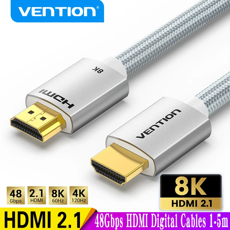 Vention HDMI 2.1 Cable for TV Box USB C HUB PS5 HDMI Cable 8K/60Hz Ultra High-speed HDMI Splitter Cable eARC HDR10+ HDMI2.1 Cabl