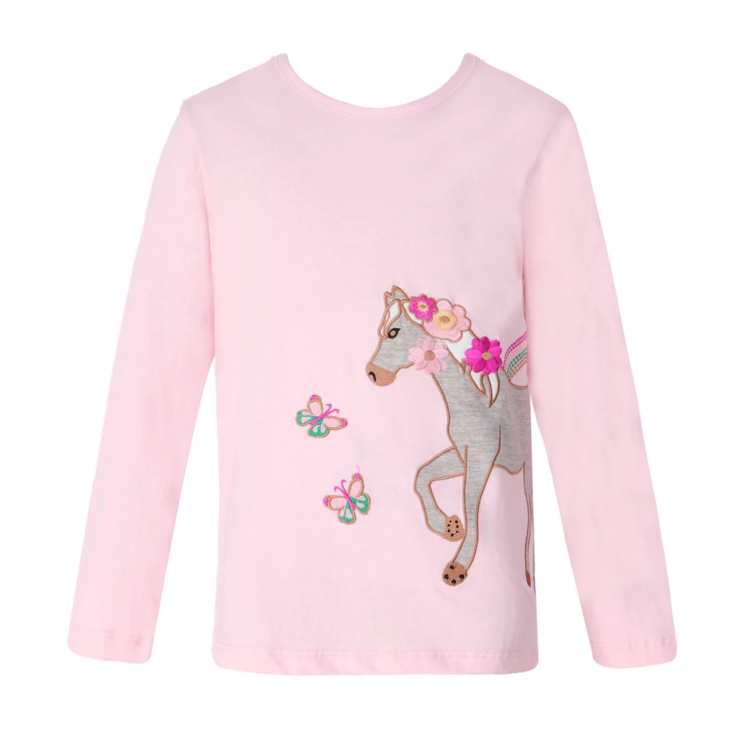 

Long Sleeve Children Kids Girls T-shirt Cartoon Pattern Cotton Tshirts Tees Tops Fashion Girls Clothing Spring And Autumn