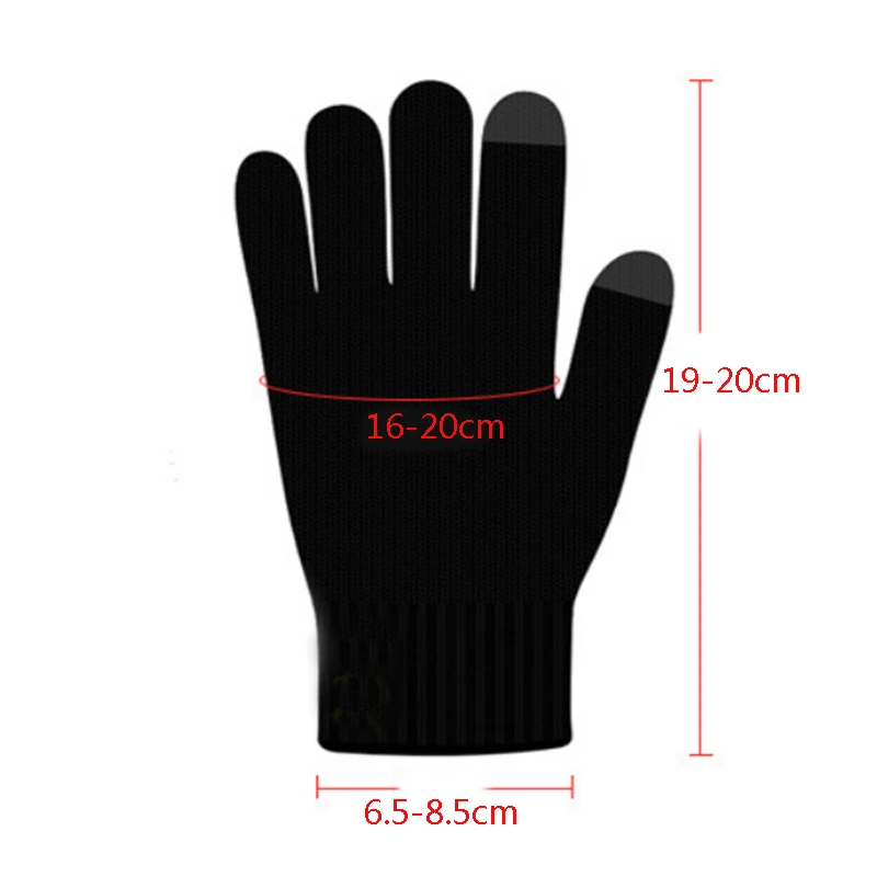 Guantes de lana gruesa para hombre y mujer, manoplas de cachemira para pantalla táctil, resistentes al viento, suaves y elásticas, para ciclismo, Invierno