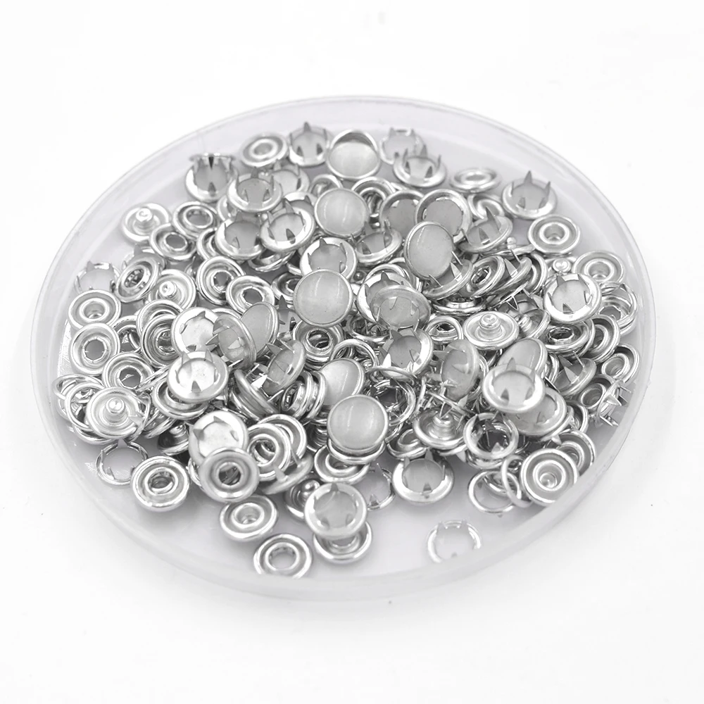 50 sets/lot 9.5/11 mm Brass Prong Buttons Buckle Baby Clothes Snaps Rivet Jeans EU Environmental Standards Sewing Button