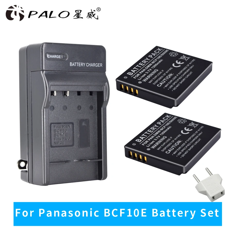 

BCF10E rechargable camera battery 3.7V 1200mAh Li-ion with LED battery charger for Panasonic CGA-S106 S106B S/106C S/106D S/106B