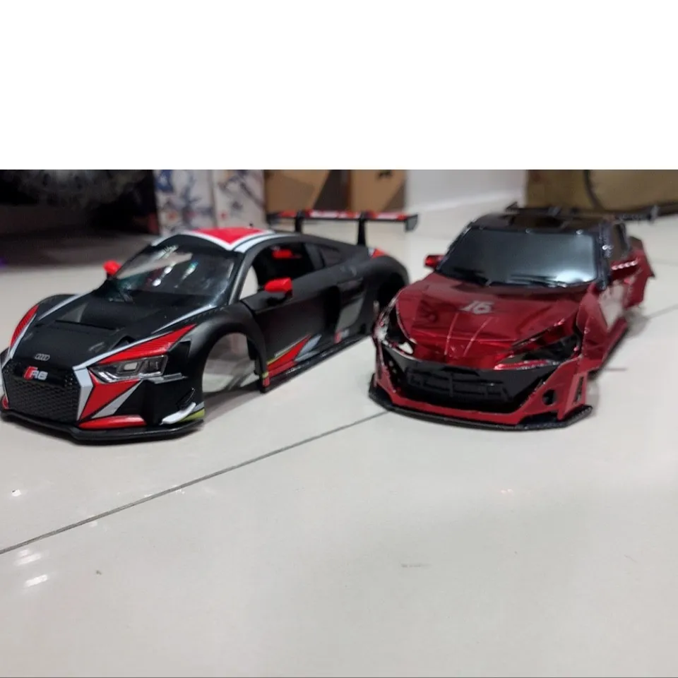 金属ボディシェル,98mm,1/28 rc,車用,MINI-Q,プラスチック,rocket bunny gt86グリーン,アップグレードMINI-D