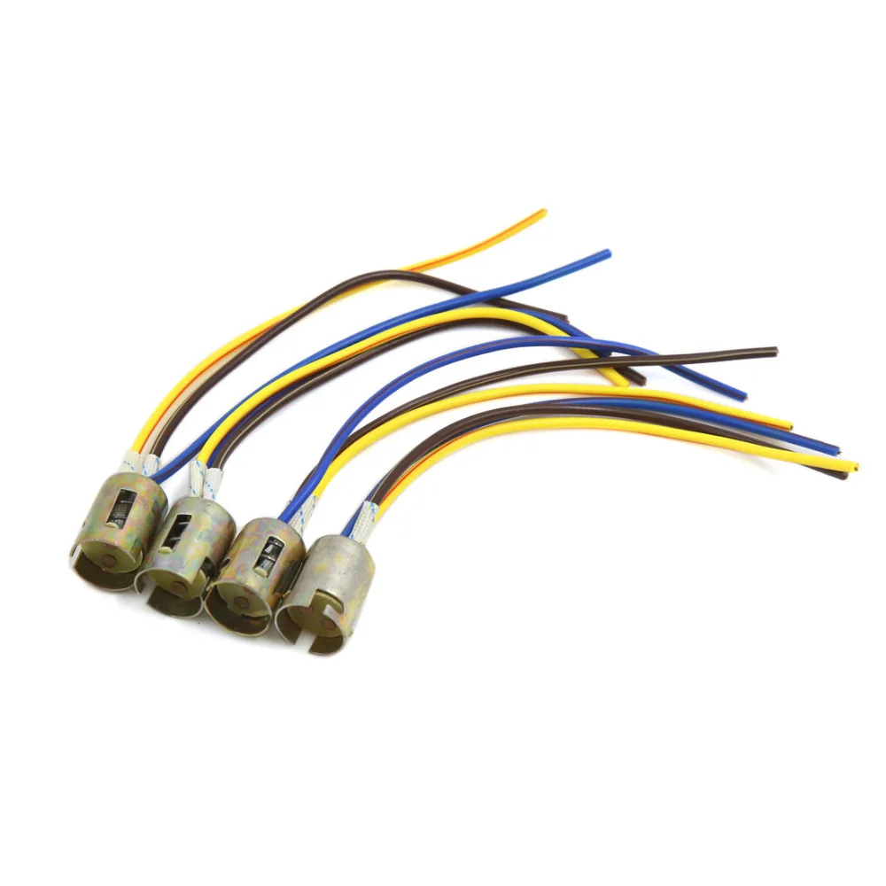 X AUTOHAUX 2/3/4/6pcs Auto 3 Wires 1157 Bulb Socket Brake Turn Signal Light Harness LED Lamp Adapter Car Replacement Accessories
