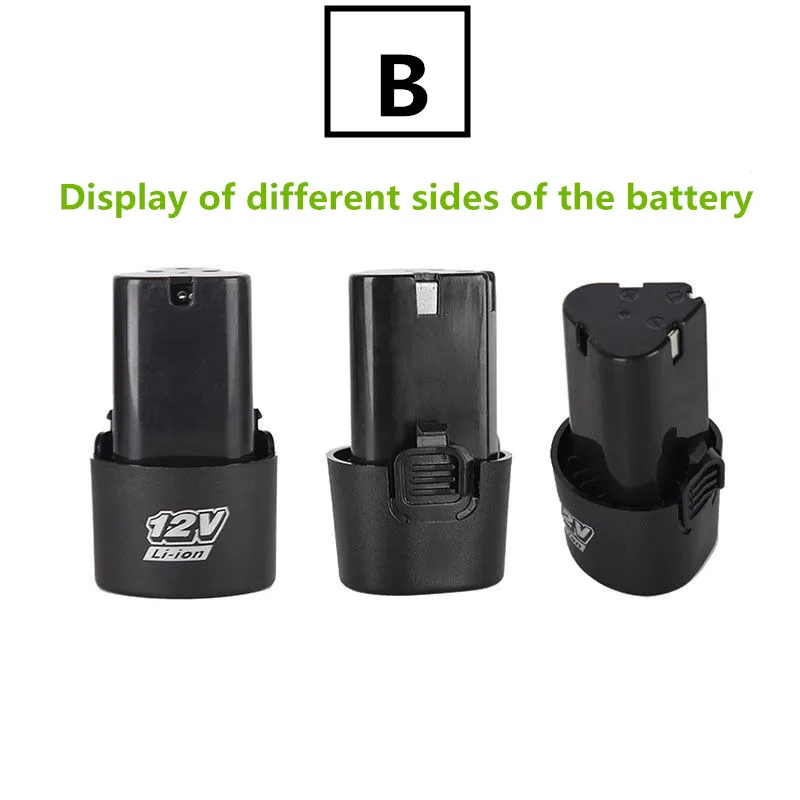 Trapano a mano 18650 batteria ricaricabile cacciavite elettrico di grande capacità batteria 12V batteria al litio per elettroutensili