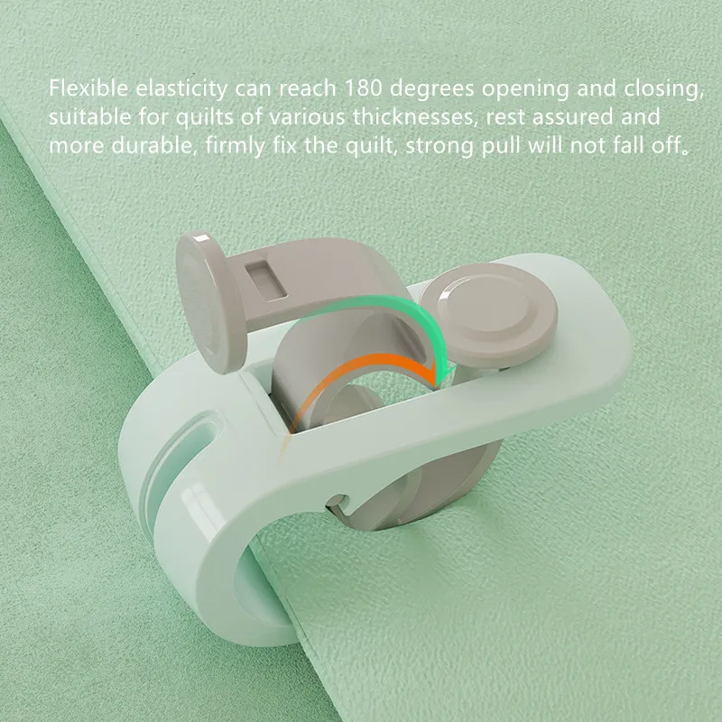 6 pz/set 2 colori Clip supporto trapunta per lenzuolo coperte Clip di fissaggio ABS copripiumino fissatore famiglia Anti-run calcio fibbia