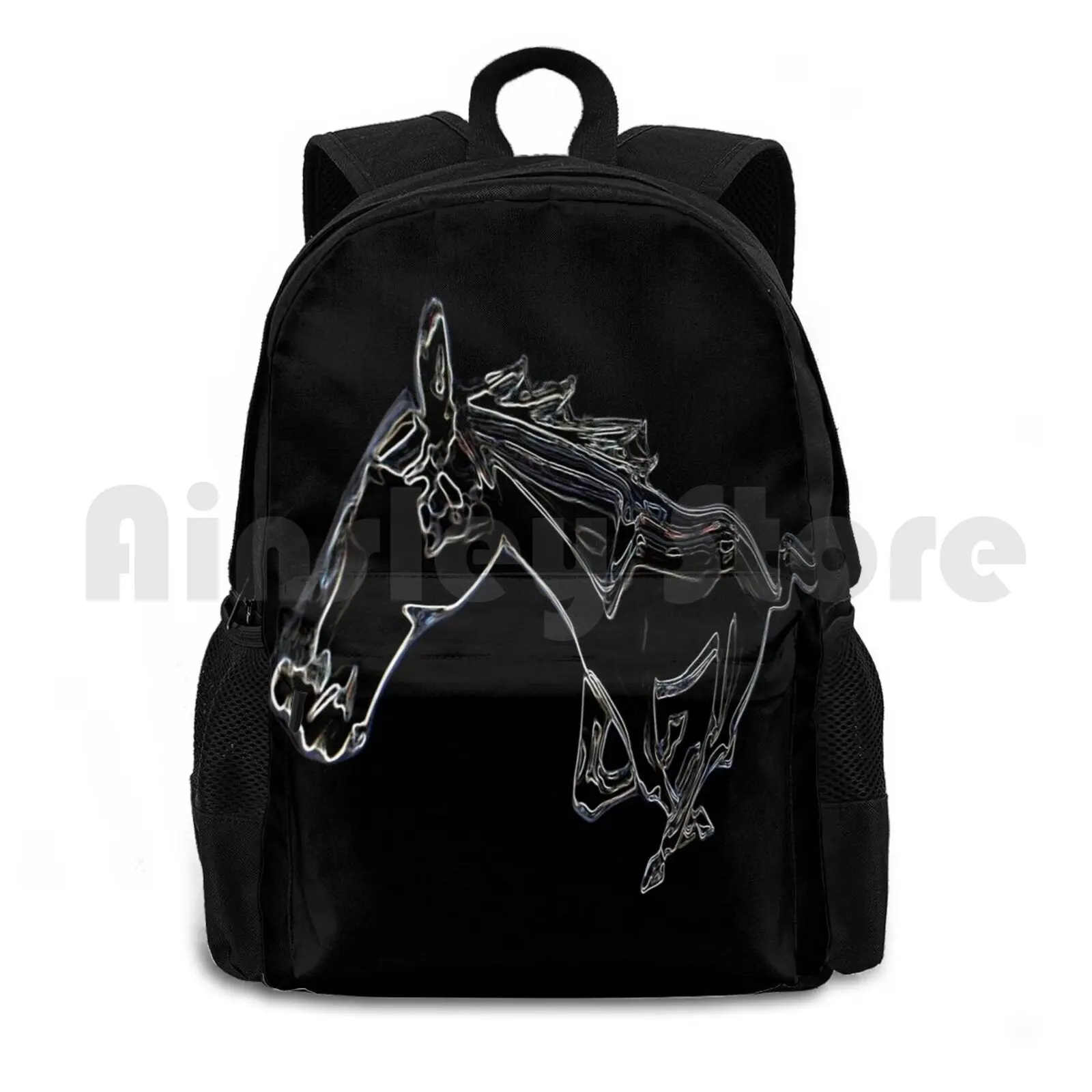 Outdoor Hiking Backpack Waterproof Camping Travel Macro Logo Horse Horse Logo Logo Cabriolet Red Fastback Fastback V8