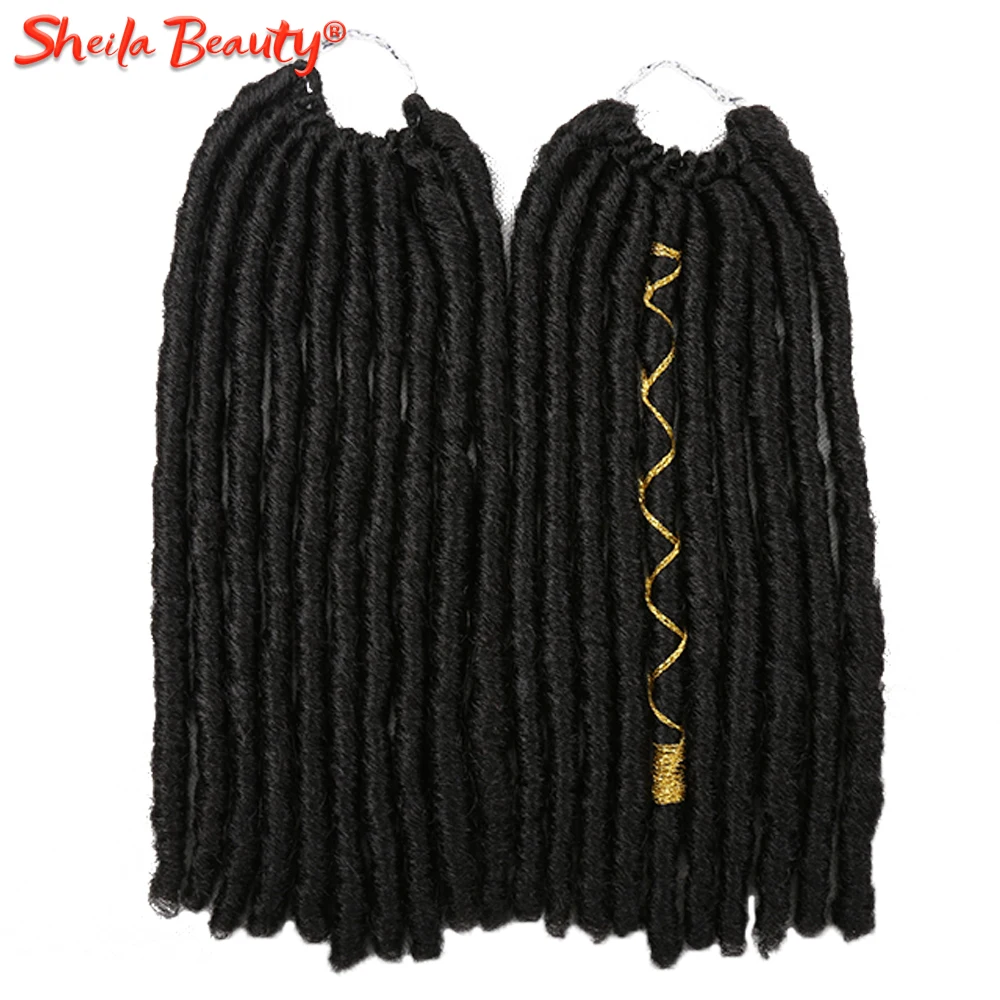 Crochet Hair Dreadlocks Faux Locs Braiding Hair Extensions Synthetic Decorative Braids Pre Stretched 12Inch  for Women Black