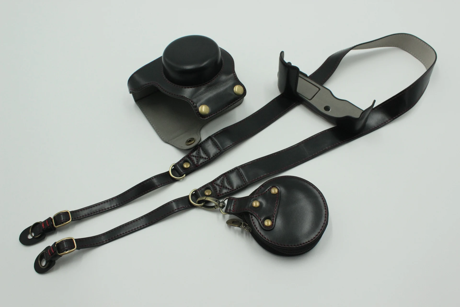 حقيبة كاميرا حقيبة بولي Leather جلدية خمر حزام الكتف الحقيبة حماية حمل غطاء ل أوليمبوس القلم E-P7 EP7 14-42 مللي متر عدسة