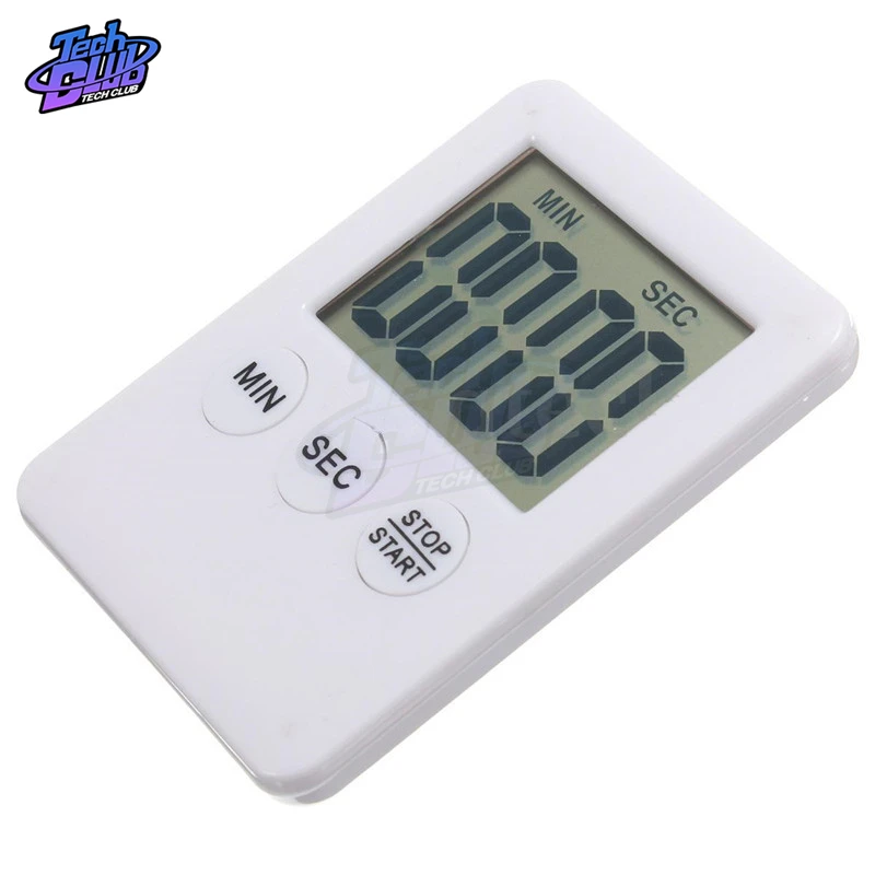 Magnet Kitchen Cooking Timers LCD Digital Screen Kitchen Timer Square Cooking Timer Count Up Countdown Alarm Magnet Clock