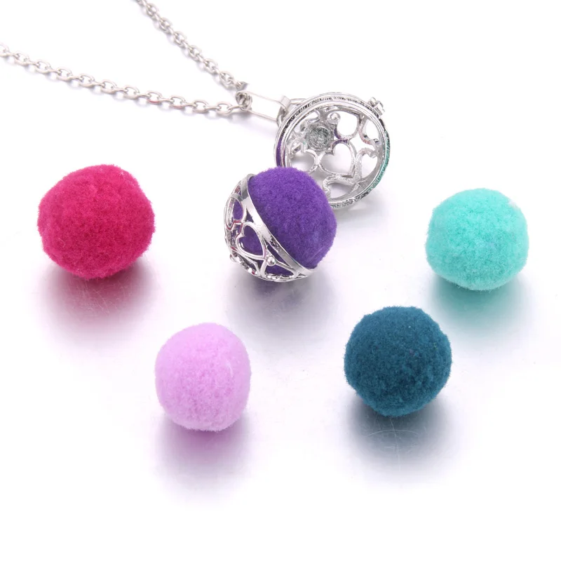 New Flower Vintage Aromatherapy lockets Perfume aromatherapy essential oil diffuser necklace Bell ball pregnant woman necklace