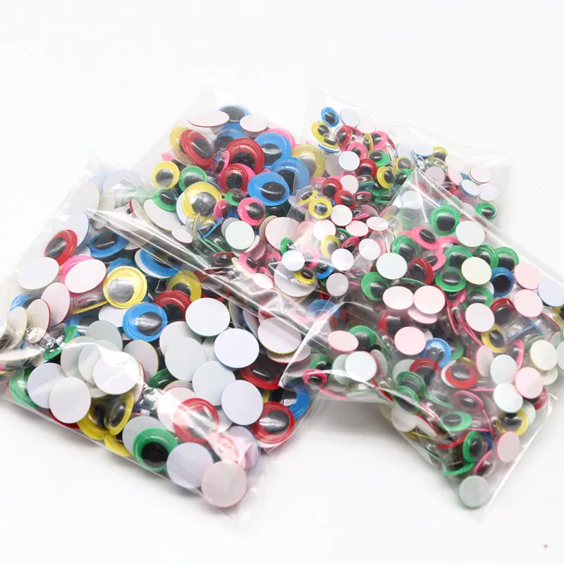 Colorful Self-adhesive Googly Wiggle Eyes for DIY Scrapbooking Crafts Projects DIY Dolls Accessories Eyes Handmade Toys