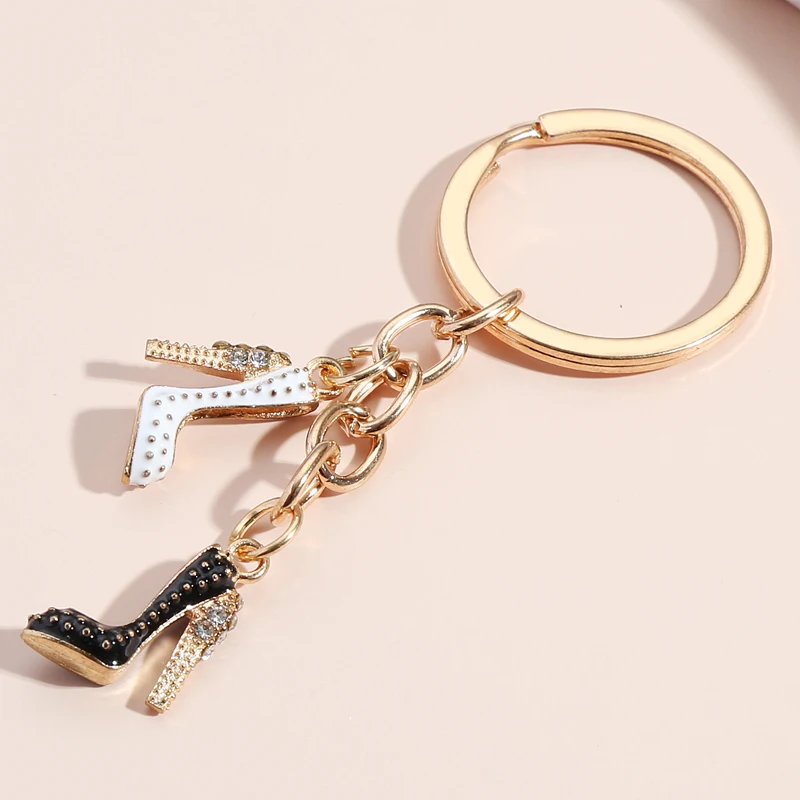 Cute Keychain Colorful High Heels Key chains Enamel Shoes Key Ring Friendship Gifts For Women Girls Handbag Accessorie Jewelry