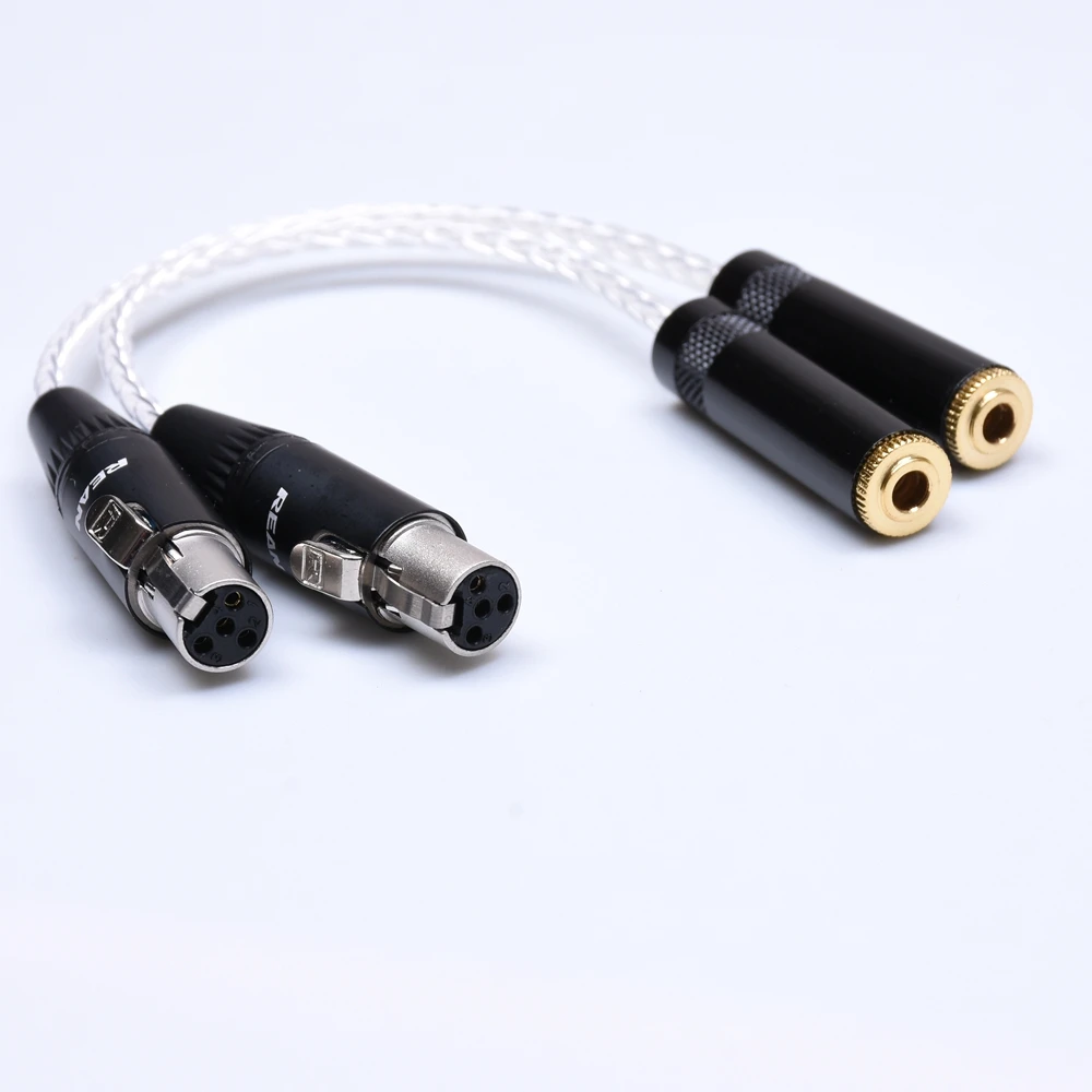 Imagem -04 - Dual Mini Xlr Fêmea para 3.5 mm Fêmea Adaptador de Áudio Compatível para Zmf Eikon Auteur Audeze Lcd2 Lcd3 Lcd4 Lcd-x Lcd-xc