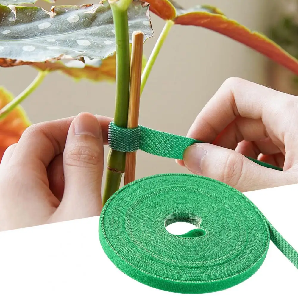 Double Sides Plant Support Tape Fasten Tightly Thick Texture Plant Tie Hook Loop Garden Supports Bamboo Cane Wrap Ties