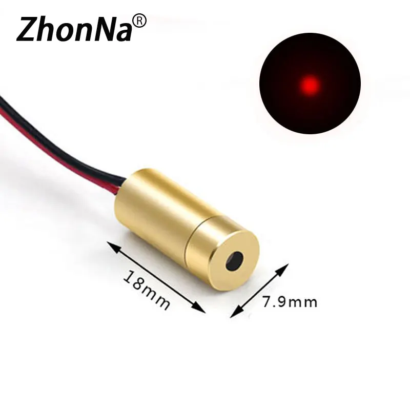 Módulo Laser Vermelho e Verde Claro Dot Graphics Módulo Laser Profissional Posicionamento Visão Acessórios Cabeça de Cobre 2.35v 650nm 5mw