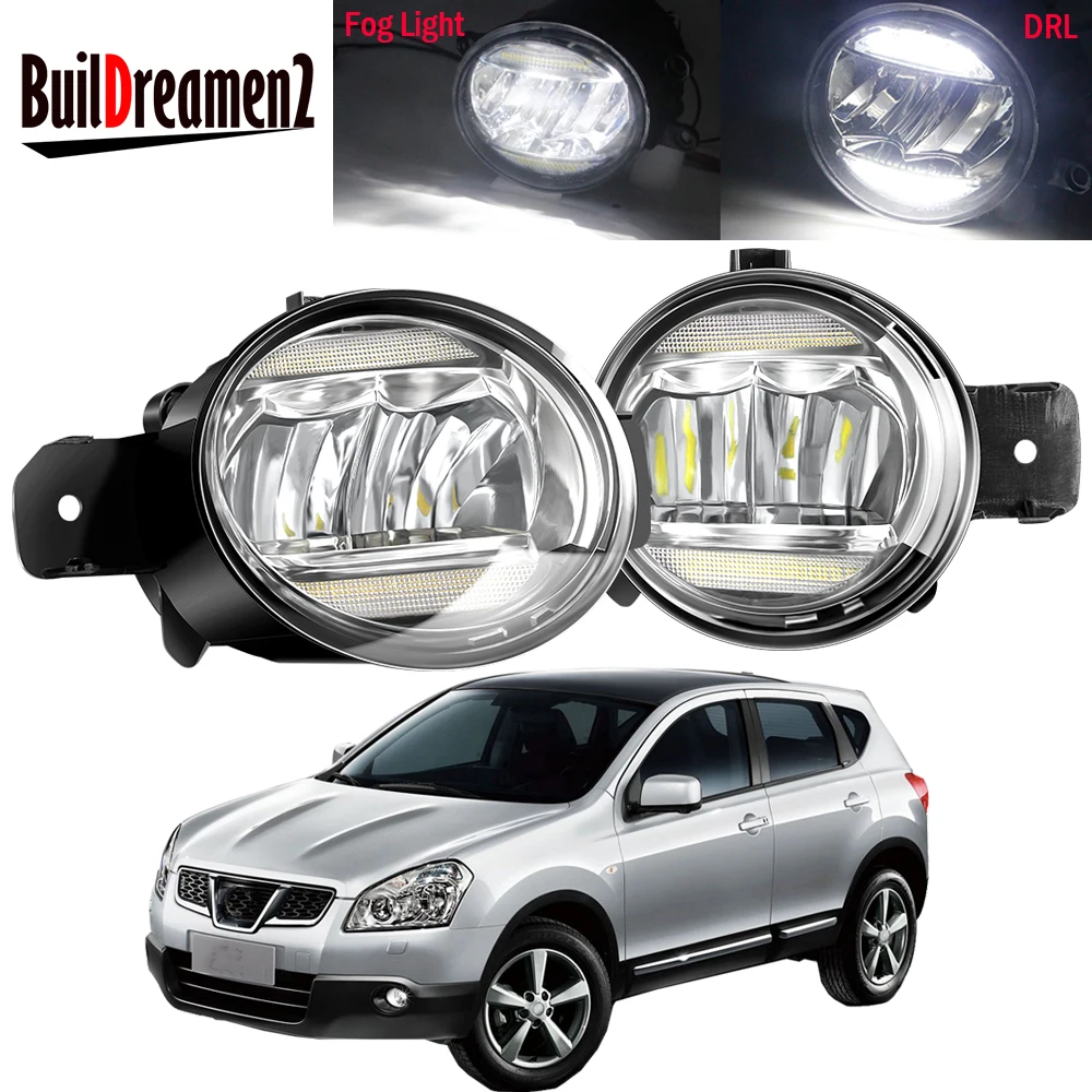 

30W 8000LM Car Right + Left Fog Light Assembly LED Fog Daytime Running Lamp DRL H11 12V For Nissan Qashqai 2007-2013