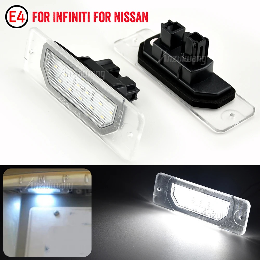 LED License Number Plate Light Lamp For Nissan Cefiro 1999-2003 Fuga 2009-UP For Infiniti FX35 FX45 S50 M37 M56 Q45 I30 I35