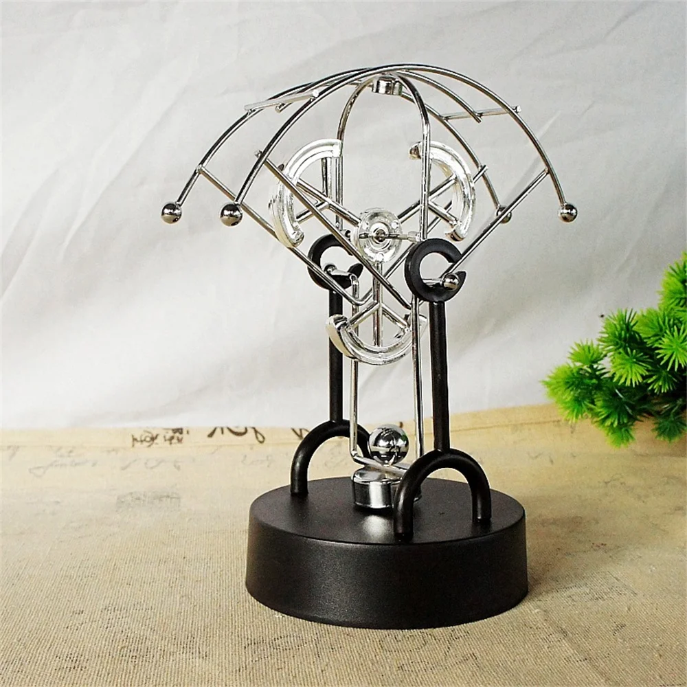 Metal Perpetrator Magnetic Perpetual Motion Newton Pendulum Metal Chaotic Pendulum Newton\'s Cradle Craft Toy Home Decoration