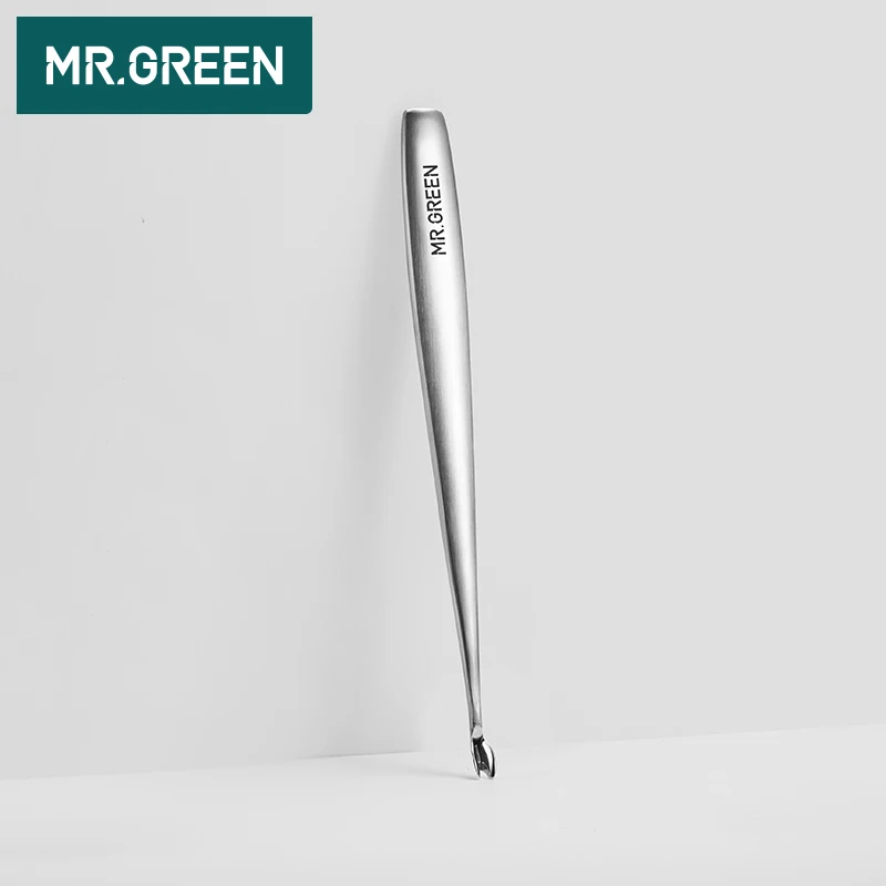 Mr. Green martwa skóra widelec w kształcie litery U łopata narzędzie do paznokci profesjonalne zaawansowane napalone push naprawa nożyczki ze stali nierdzewnej — zdjęcie 3