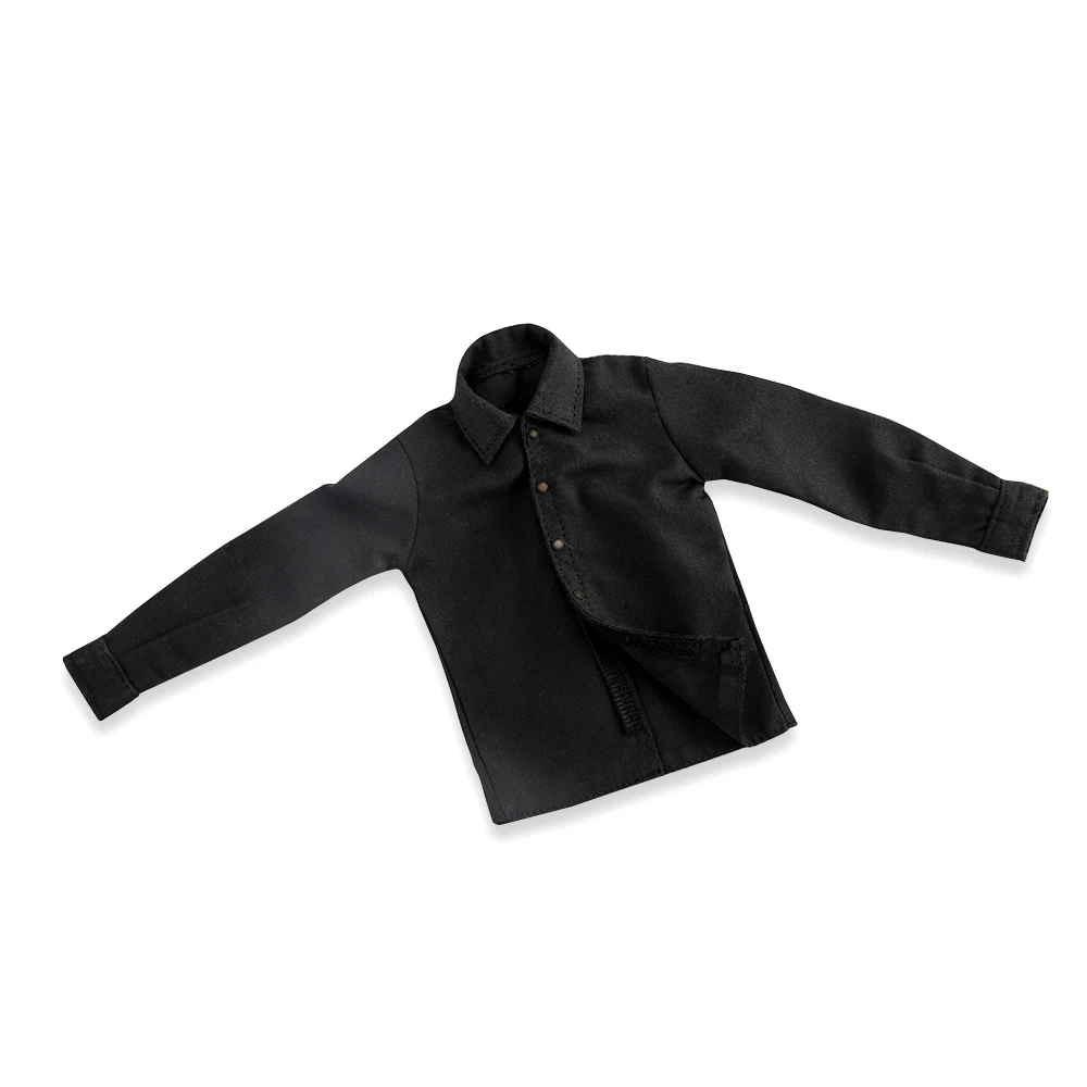 1/6 Schaal Zwart Kraag Sterk Shirt Kleding Accessoires Model voor 12 inch Mannelijke Soldaat Action Figure Body Poppen Speelgoed