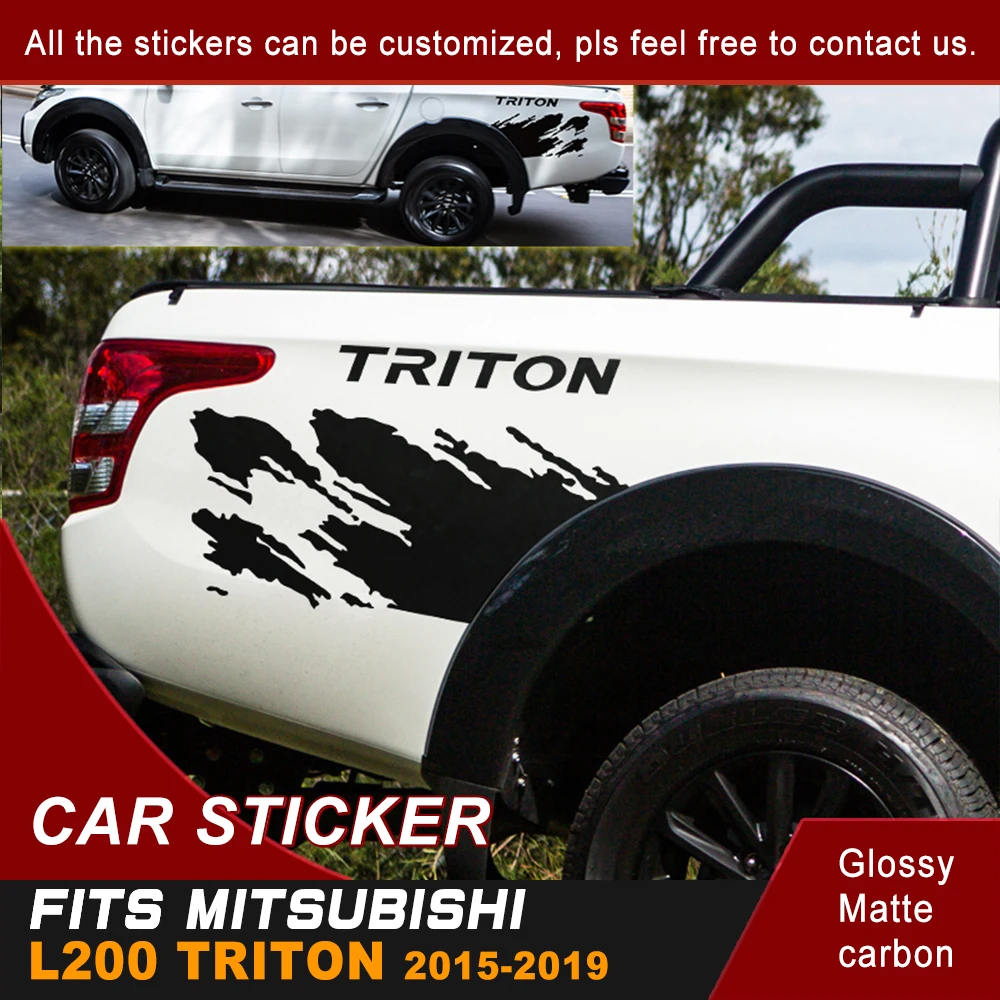 

mud splash car body sticker 4x4 off road car sticker pickup box bed decal for mitsubishi l200 triton 2006-2015 2016 2017 2018