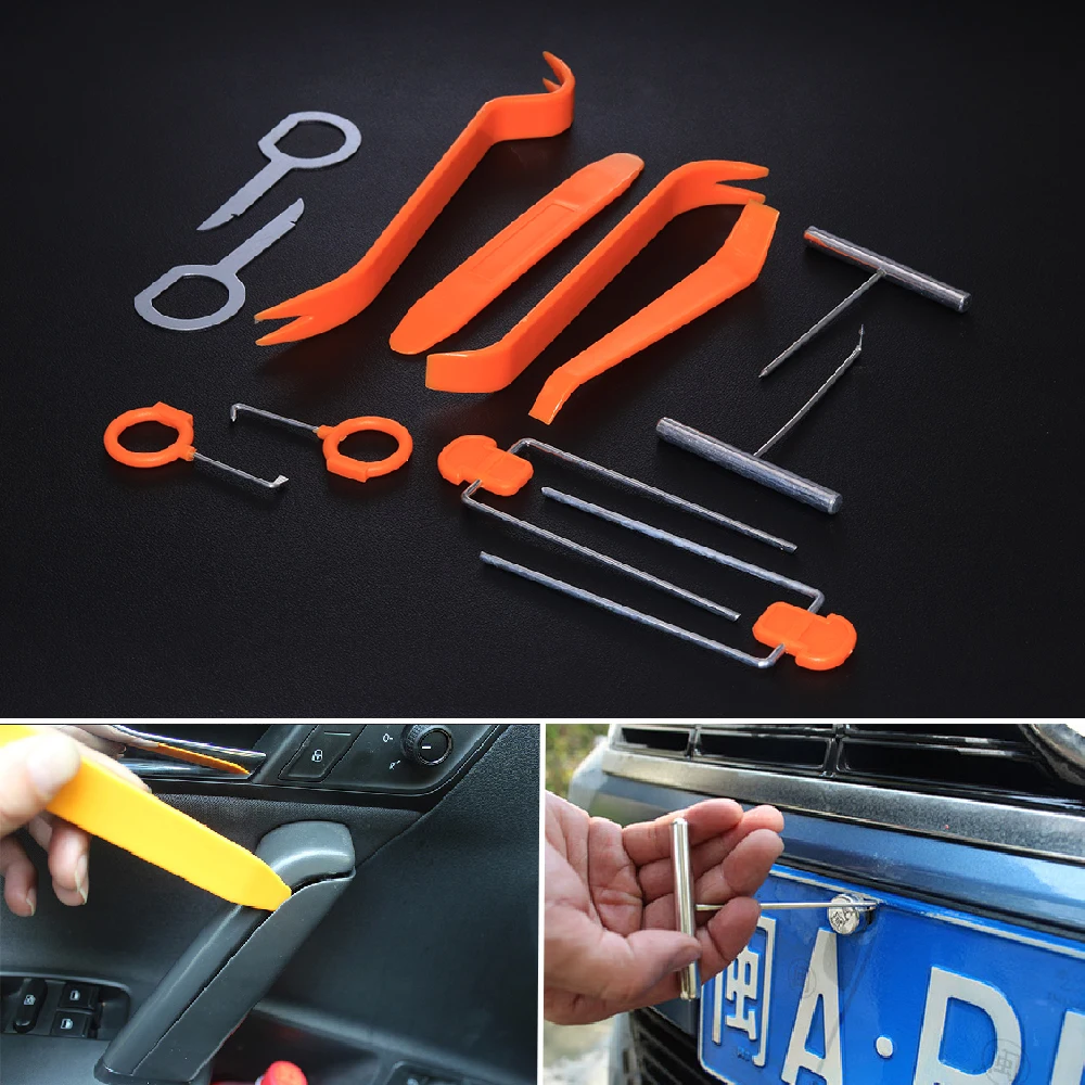 1Set Plastic Repairing Pry Tool Kits Car Radio Door Clip Panel Remover Trim Dash Audio Stereo Removal Installation