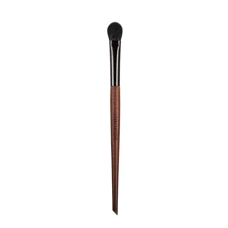 CHICHODO Makeup Brush-Amber Series Carved Tube Animal Hair Brushes-Goat Hair EyeShawod Brush-Natural Hair Pen-E243