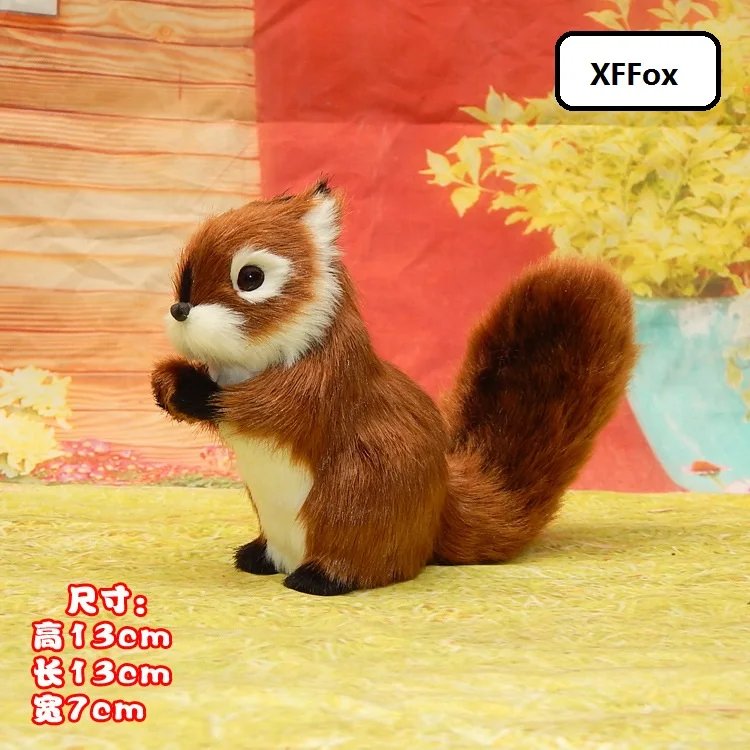 

new simulation brown squirrel model polyethylene&furs real life squirrel doll gift 13x7x13cm xf2306