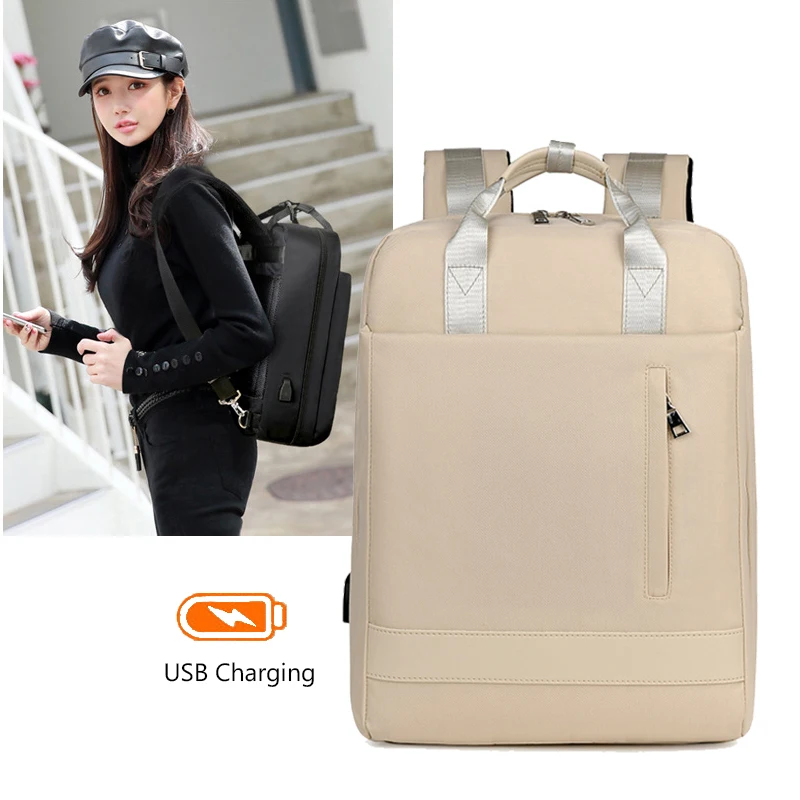 Mjzkxqz New Women Backpacks For Teenage Students School Bag Girls USB Charging Laptop Backpack Ladies Mochila Travel Bagpack Sac