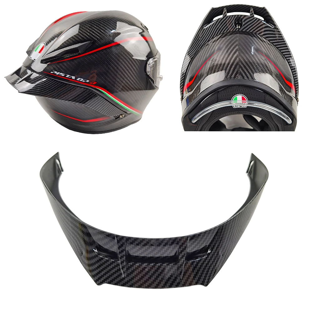 

Carbon fiber appearance Motorcycle Rear trim helmet spoiler Accessories case for Pista corsa GPR GPRR