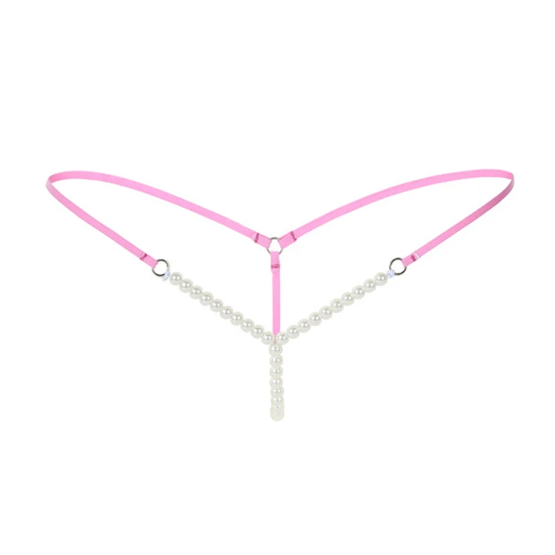 

Women Sexy Pearl G-string Panties Elastic Seamless Thongs Underwear Ladies Erotic Lingerie G-strings Briefs Knickers Sleepwear