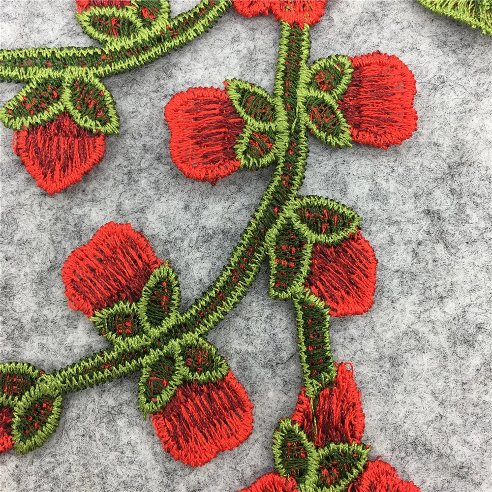 女性のためのバラの刺繡,花の装飾,アップリケ,生地の縫製,日曜大工の衣類,工芸品,アクセサリー,販売のための1ピース