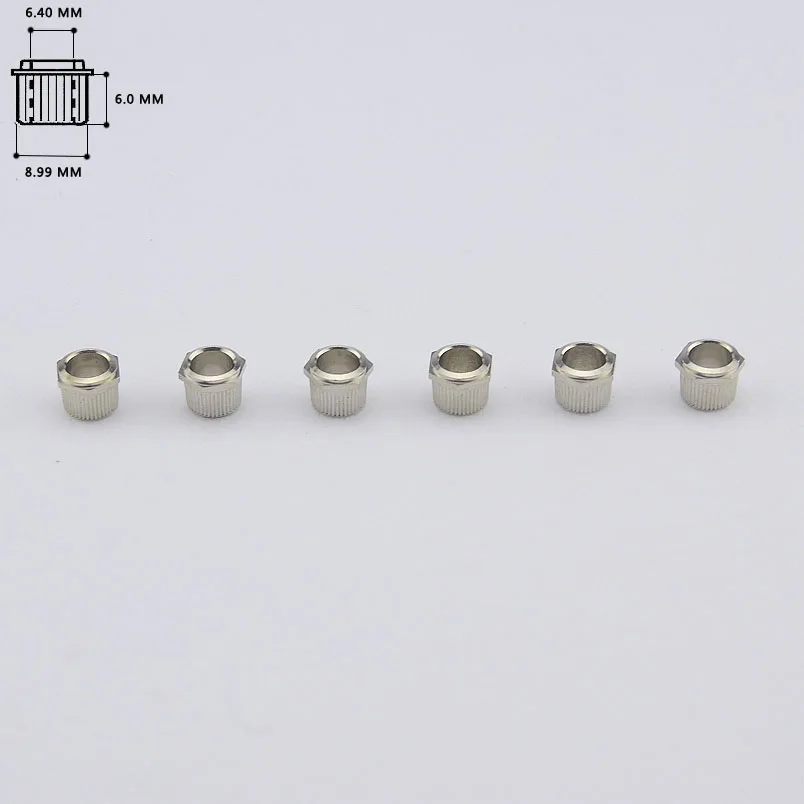 금속 빈티지 기타 머신 헤드 튜너, 너트, 부싱, 페룰 (1/4 인치, 6.35mm), 한국산, 1 세트 (6 개)