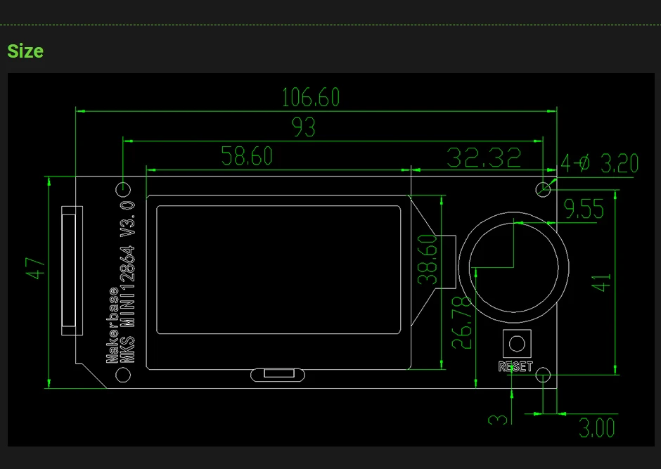 Makerbase MKS MINI 12864 V3 LCD Display Bildschirm Motherboard Smart Display Bildschirm 3D Drucker Teile MKS Gen L SKR VORON 2,4 – Detail 5