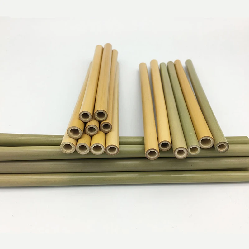 YOMDID Eco-friendly Bamboo Straws Practical Milk Beer Coffee Tea Water Drinking Straw Cleaner Brush Bar Accessory Drinks Straw