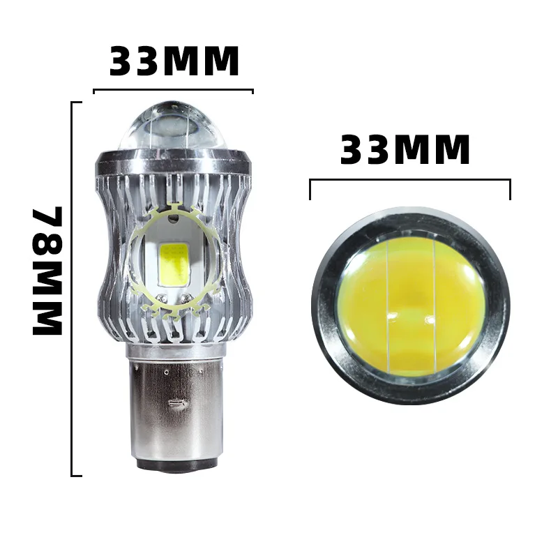 For Motorcycle LED headlamp ba20d double claw H4 bright LED headlamp electric motorcycle built-in bulb