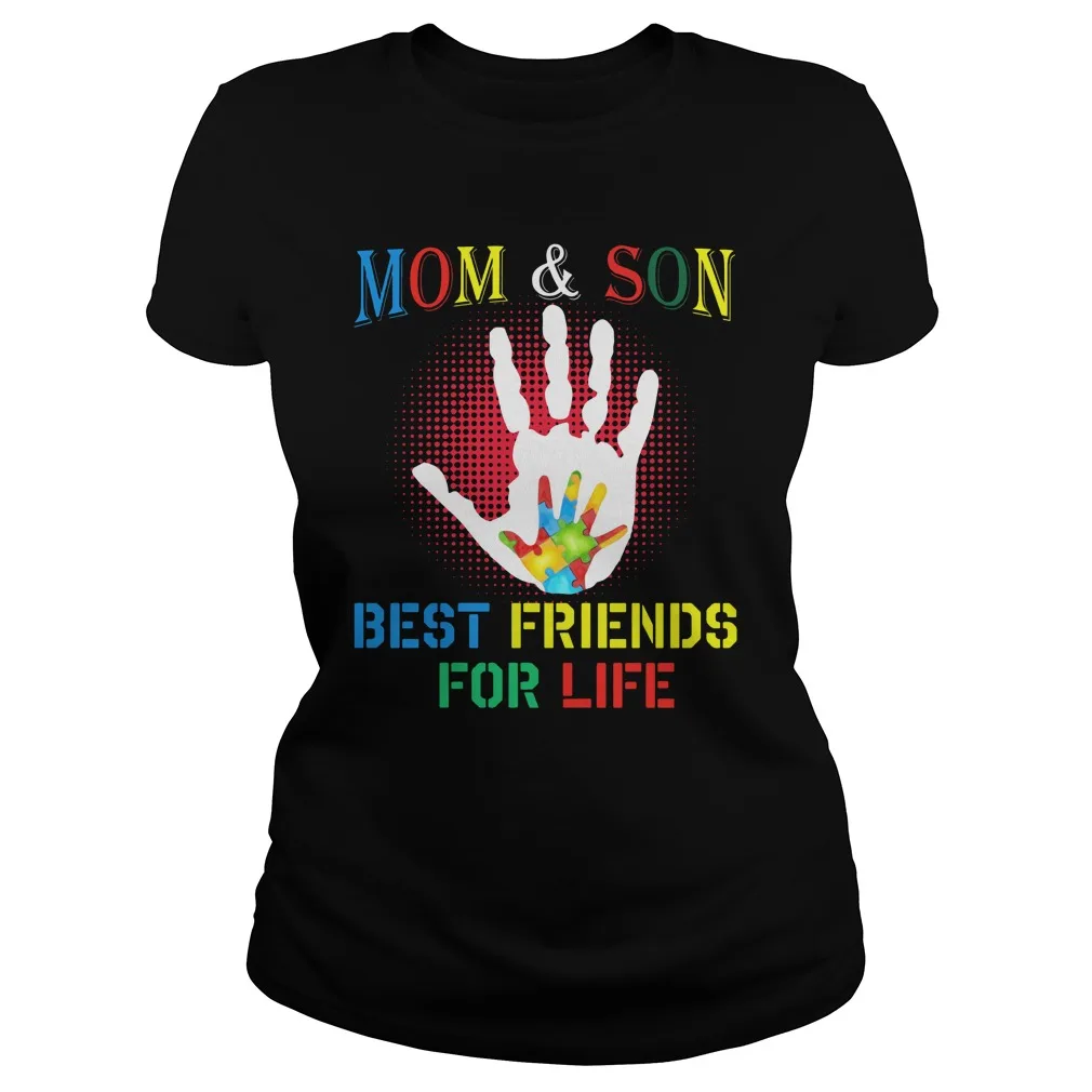 Autism Mom & Son Best Friends for Life Women's T-Shirt