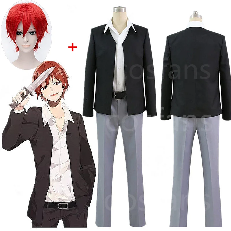 Assassination Classroom Cosplay Akabane Karma cosplay Costume full set (Blazer + pants+ shirt+wigs) in stock custom-made size