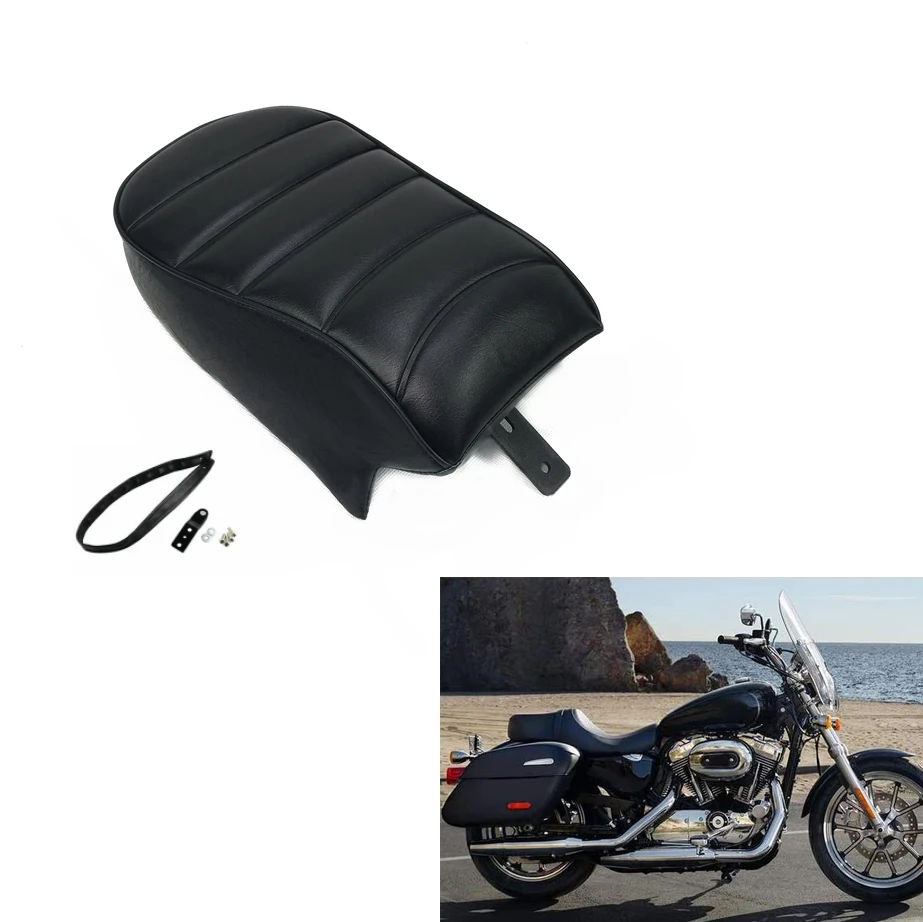 

Leather Motorcycle Rear Passenger Seat Pillion Cushion for Harley Sportster Iron 883 XL883N 2016-2020 1200 XL1200NS 18-20