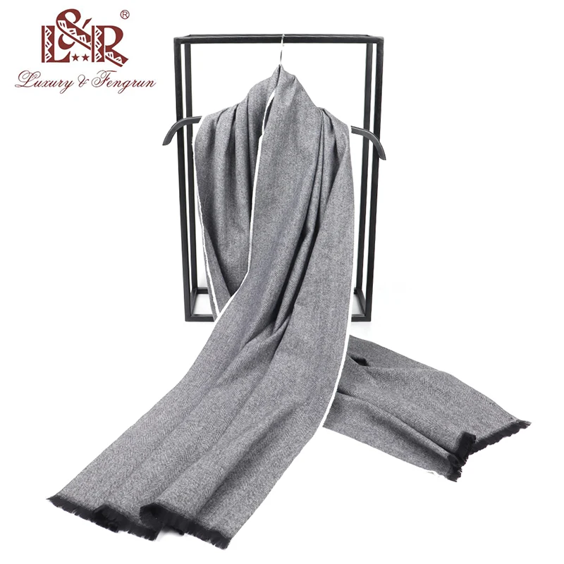 

2022 New Fashion Scarves man Autumn winter Thick Warm cashmere Scarf Business long Wraps boy classic shawl Femme Foulard Solid