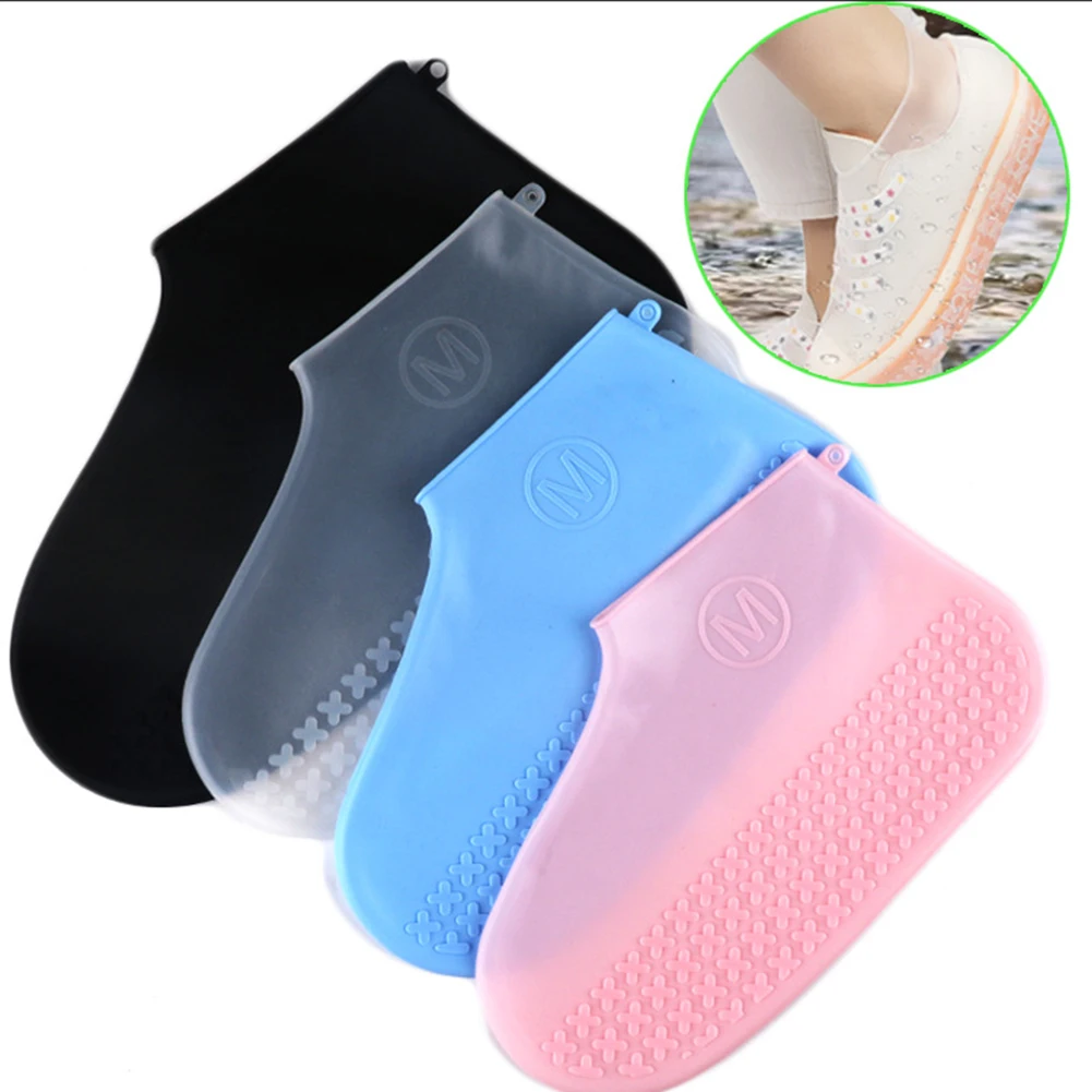 

Grain Random Waterproof Rainproof Reusable Shoes Covers Silicone Washable Wear-Resistant Shoes Covers Rain Boots For Adult Kids