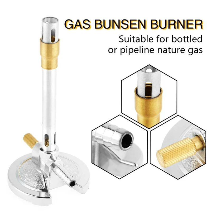 1Pcs Mini Single Tube Bunsen Burner Gas Light for Liquid Propane Lab Heating Equipment