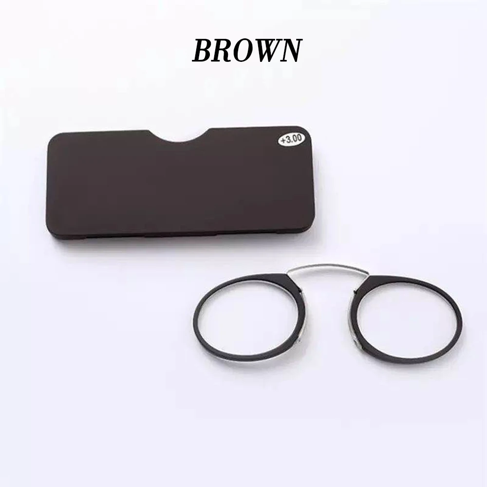 Mai Blume Mini Nase Clip Lesebrille Tragbare Brieftasche Rezept Brillen Männer & Frauen Ohne Koteletten Pince-nez Mit fall + 1 – Detail 7