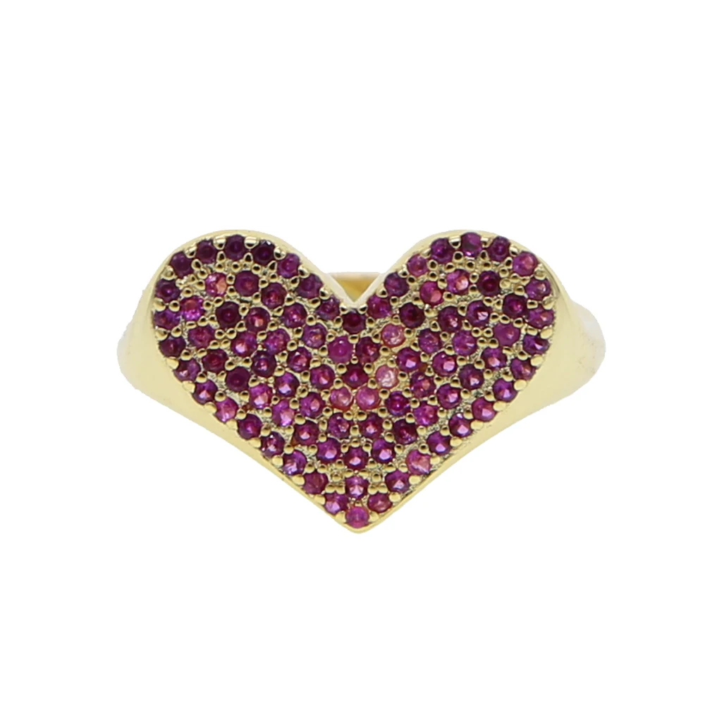 girlfriend gift Fashion Heart Shaped Crystal Ring Wedding Ring Female Engagement Ring Charm Jewelry 2019 Ring Party Gift